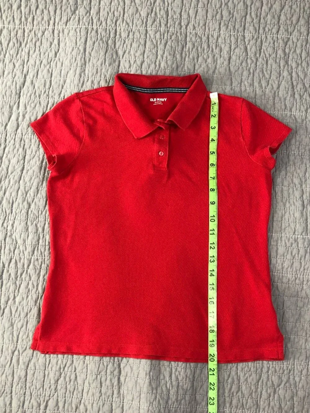 4/$15 Old Navy Polo Shirt Girl XL 14/16 Red Classic Preppy School Casual